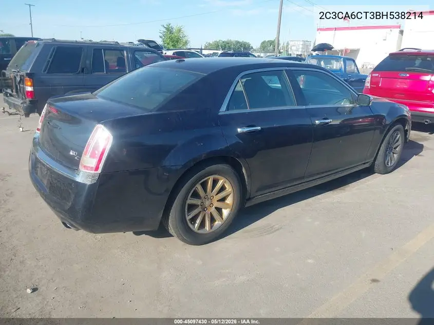2011 Chrysler 300C VIN: 2C3CA6CT3BH538214 Lot: 45097430