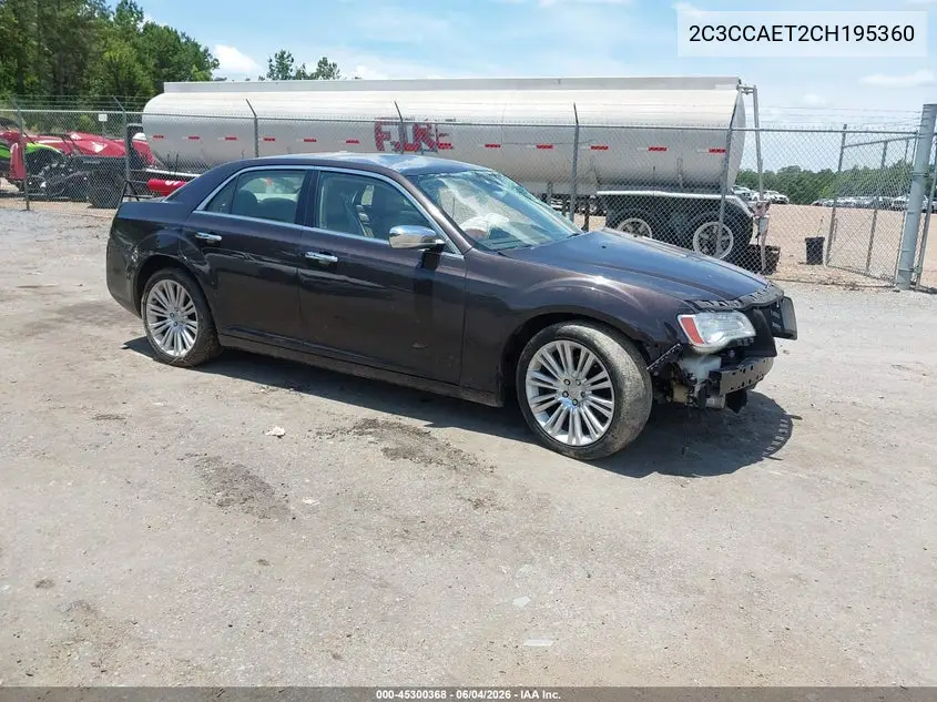2012 Chrysler 300C VIN: 2C3CCAET2CH195360 Lot: 45300368