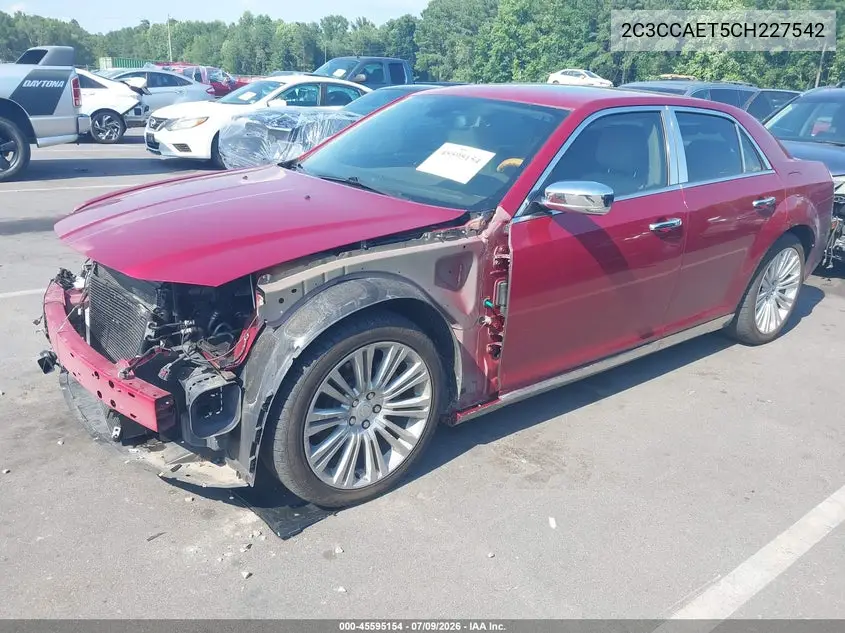 2012 Chrysler 300C VIN: 2C3CCAET5CH227542 Lot: 45595154