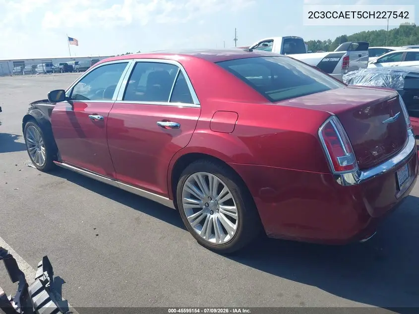 2012 Chrysler 300C VIN: 2C3CCAET5CH227542 Lot: 45595154