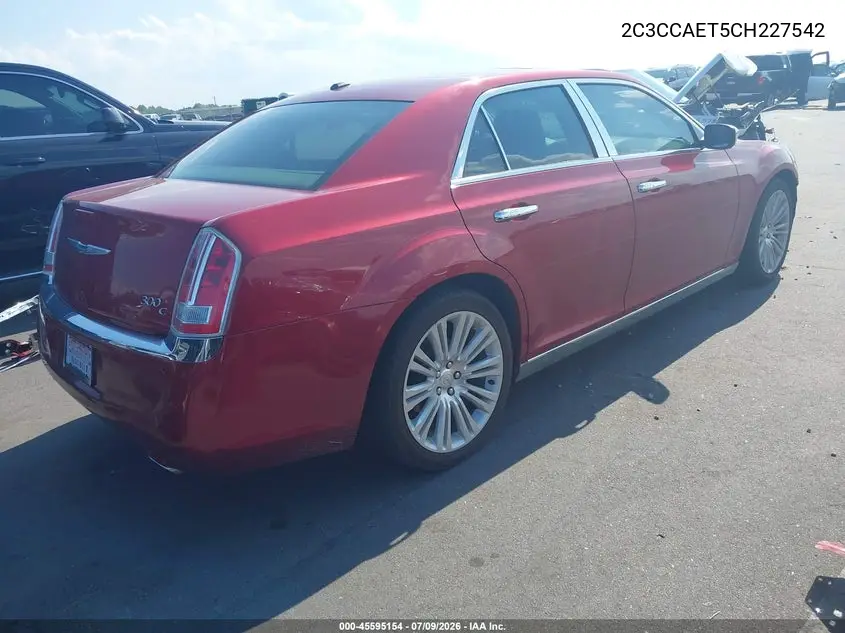 2012 Chrysler 300C VIN: 2C3CCAET5CH227542 Lot: 45595154