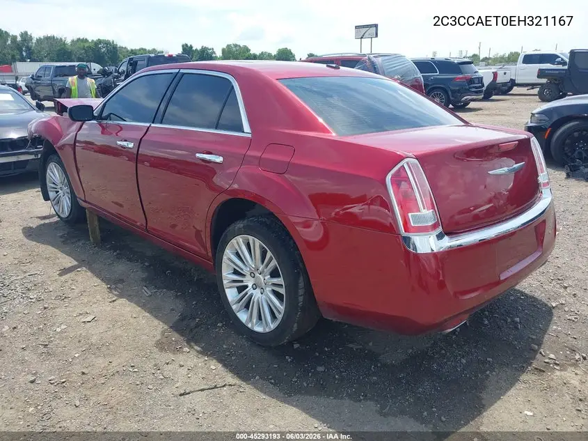 2014 Chrysler 300C VIN: 2C3CCAET0EH321167 Lot: 45293193
