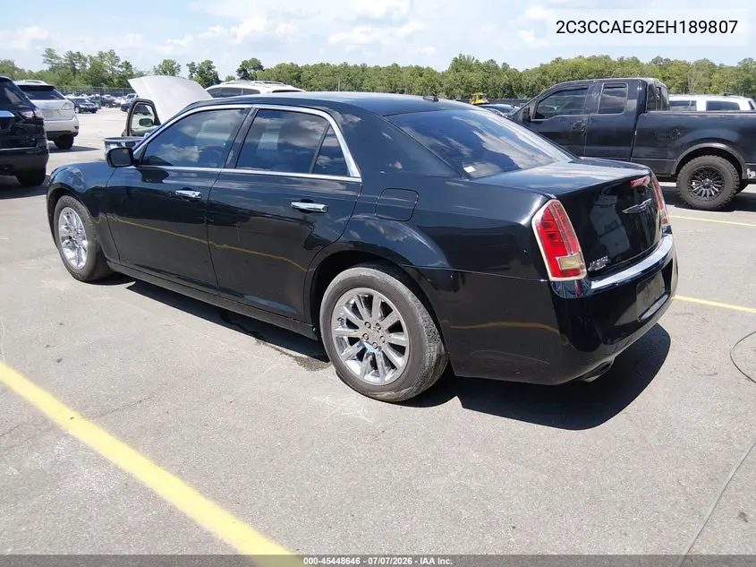 2014 Chrysler 300C VIN: 2C3CCAEG2EH189807 Lot: 45448646