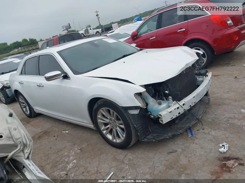 2015 Chrysler 300C VIN: 2C3CCAEG7FH792222 Lot: 45210991