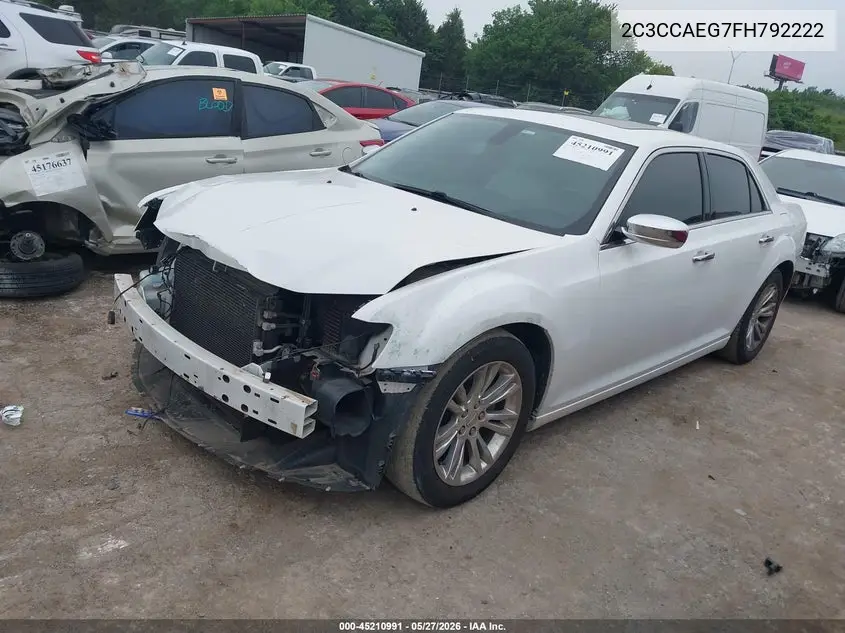 2015 Chrysler 300C VIN: 2C3CCAEG7FH792222 Lot: 45210991