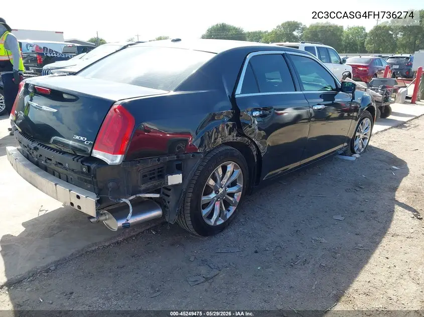 2015 Chrysler 300C Platinum VIN: 2C3CCASG4FH736274 Lot: 45249475