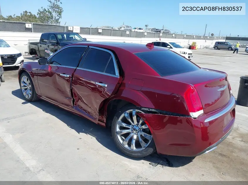 2015 Chrysler 300C Platinum VIN: 2C3CCAPG8FH830537 Lot: 45274813