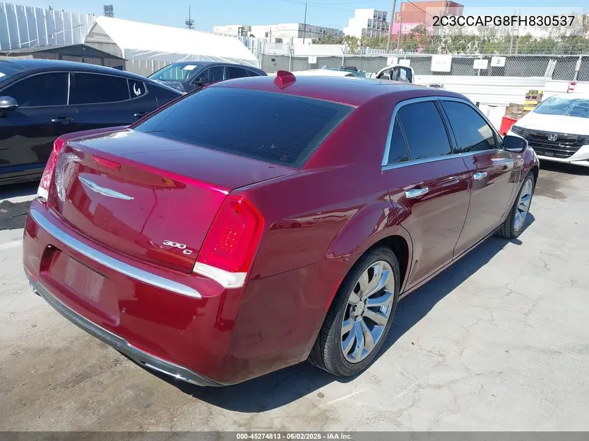 2015 Chrysler 300C Platinum VIN: 2C3CCAPG8FH830537 Lot: 45274813