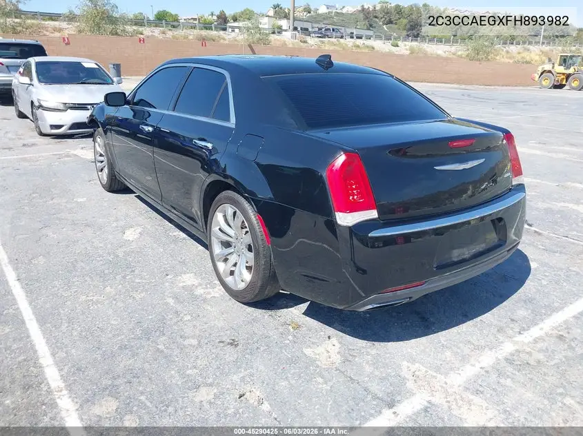 2015 Chrysler 300C VIN: 2C3CCAEGXFH893982 Lot: 45290425