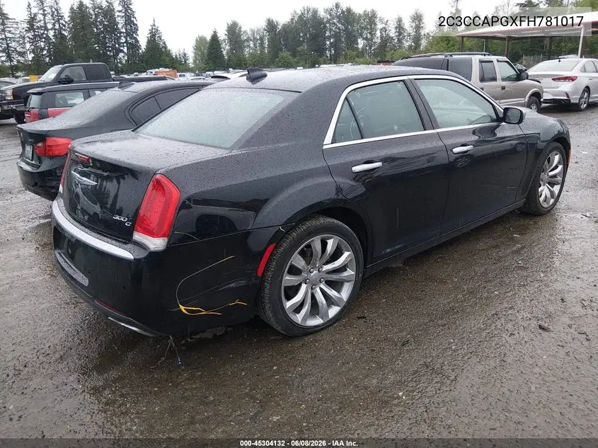 2015 Chrysler 300C Platinum VIN: 2C3CCAPGXFH781017 Lot: 45304132