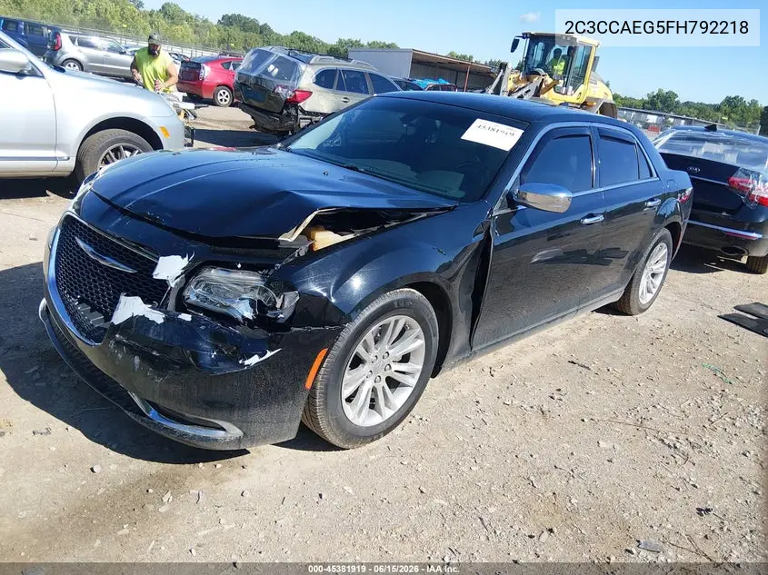 2015 Chrysler 300C VIN: 2C3CCAEG5FH792218 Lot: 45381919