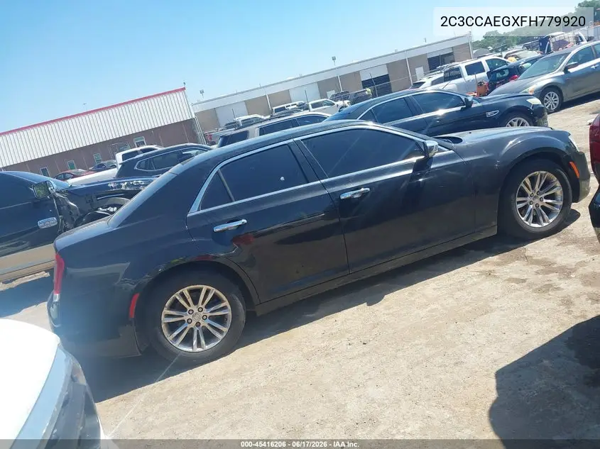 2015 Chrysler 300C VIN: 2C3CCAEGXFH779920 Lot: 45416206