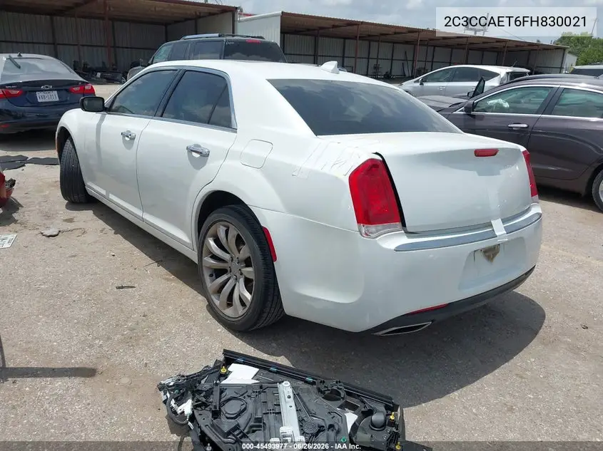 2015 Chrysler 300C VIN: 2C3CCAET6FH830021 Lot: 45493977