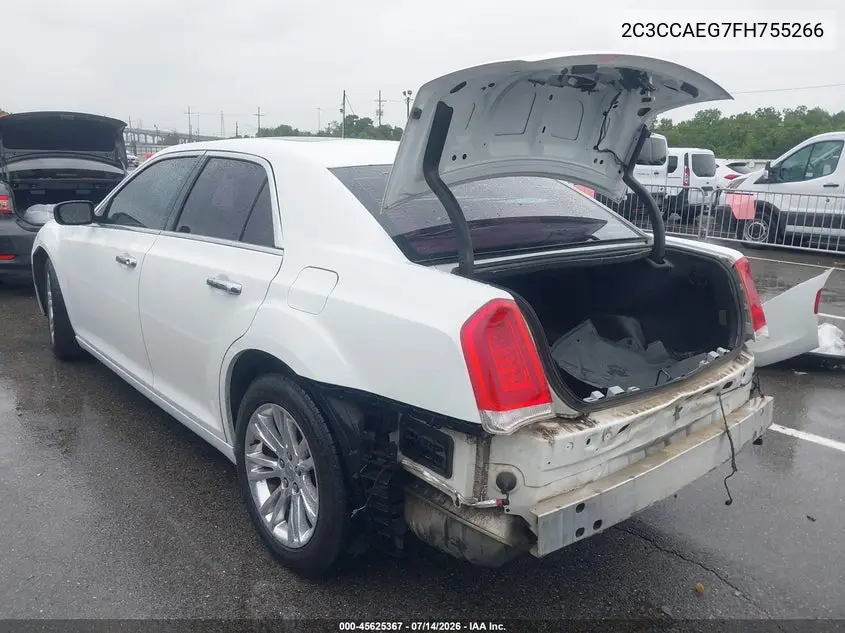 2015 Chrysler 300C VIN: 2C3CCAEG7FH755266 Lot: 45625367