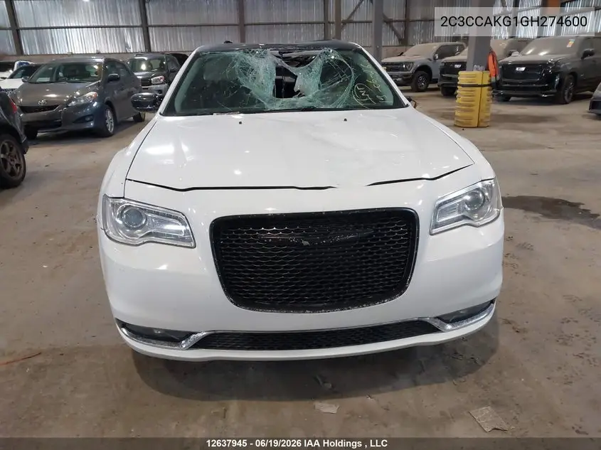 2016 Chrysler 300C VIN: 2C3CCAKG1GH274600 Lot: 12637945x