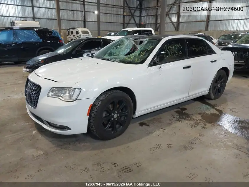 2016 Chrysler 300C VIN: 2C3CCAKG1GH274600 Lot: 12637945x