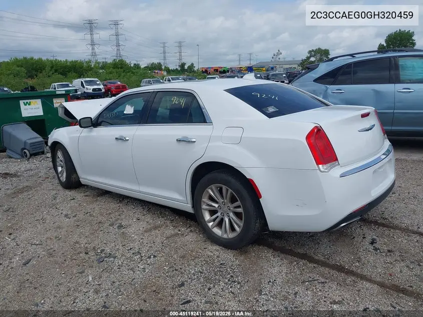 2016 Chrysler 300C VIN: 2C3CCAEG0GH320459 Lot: 45119241