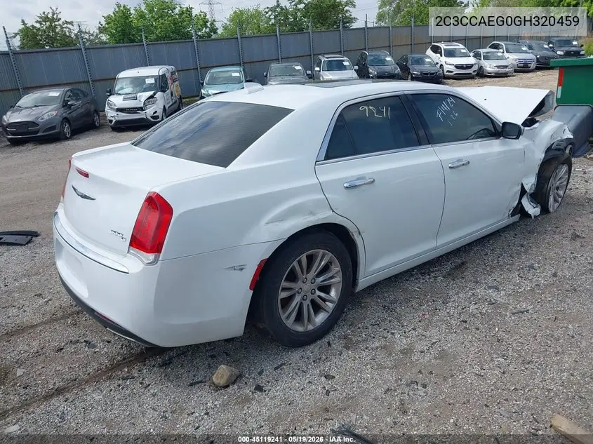 2016 Chrysler 300C VIN: 2C3CCAEG0GH320459 Lot: 45119241