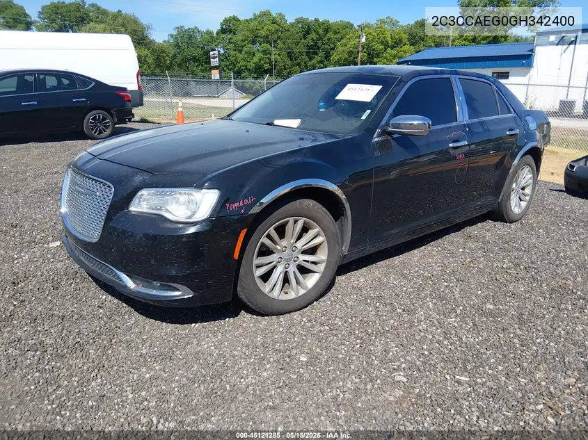 2016 Chrysler 300C VIN: 2C3CCAEG0GH342400 Lot: 45121285