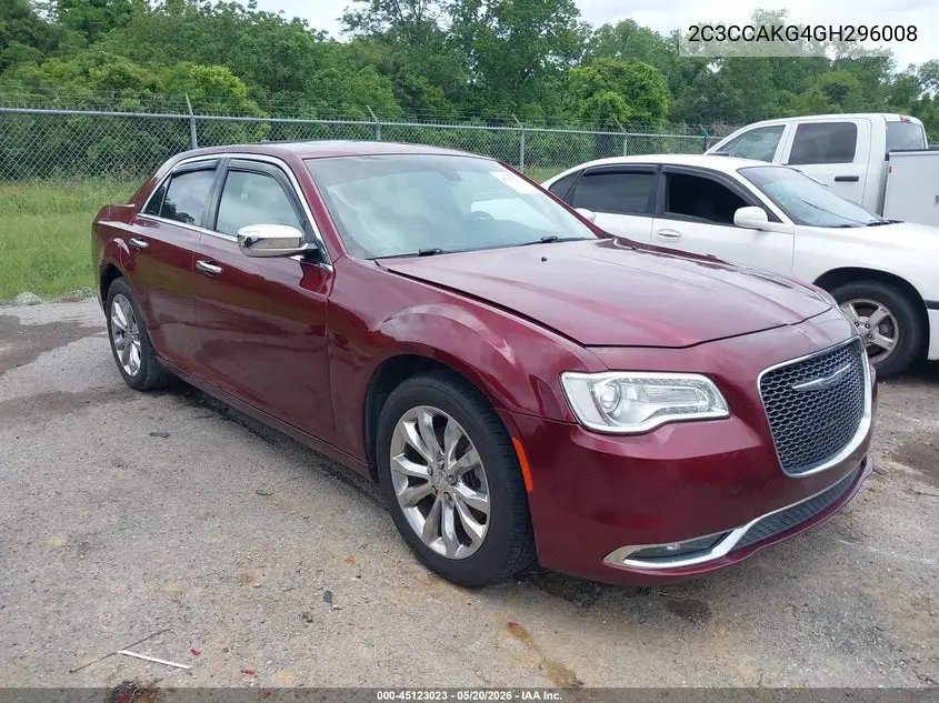 2016 Chrysler 300C Awd VIN: 2C3CCAKG4GH296008 Lot: 45123023