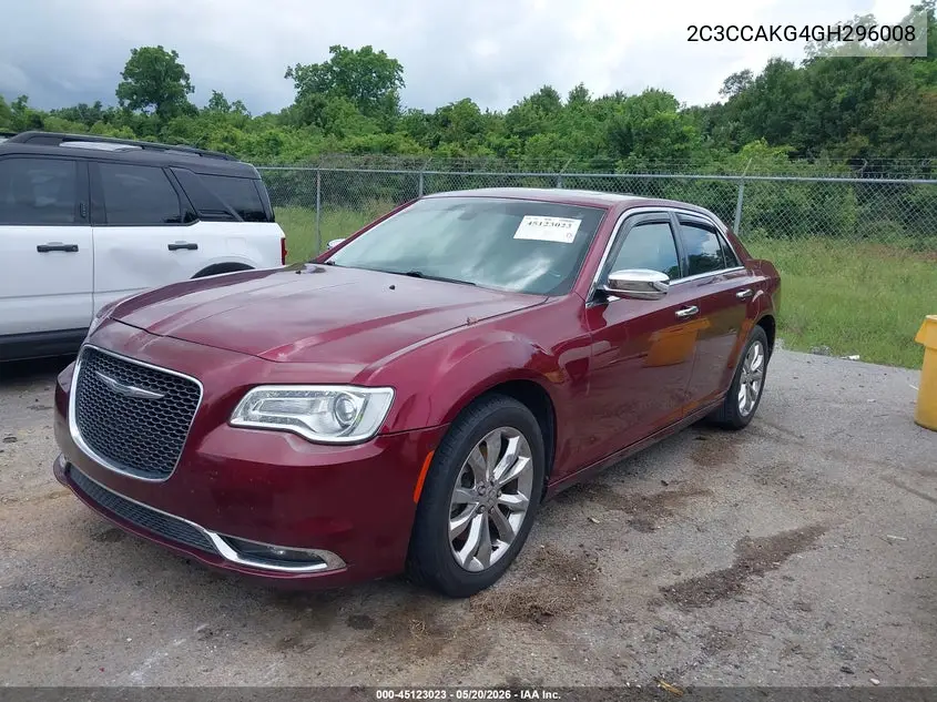 2016 Chrysler 300C Awd VIN: 2C3CCAKG4GH296008 Lot: 45123023