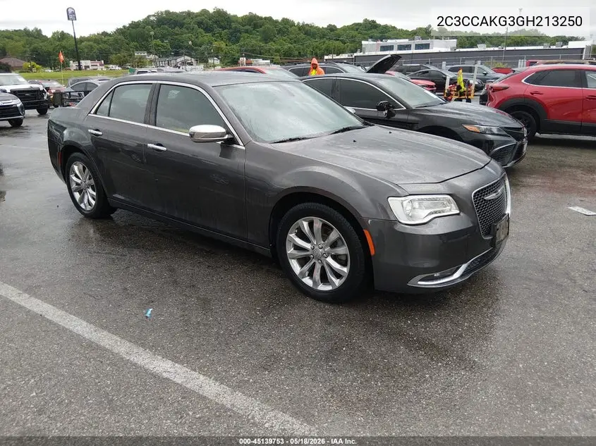 2016 Chrysler 300C Awd VIN: 2C3CCAKG3GH213250 Lot: 45139753
