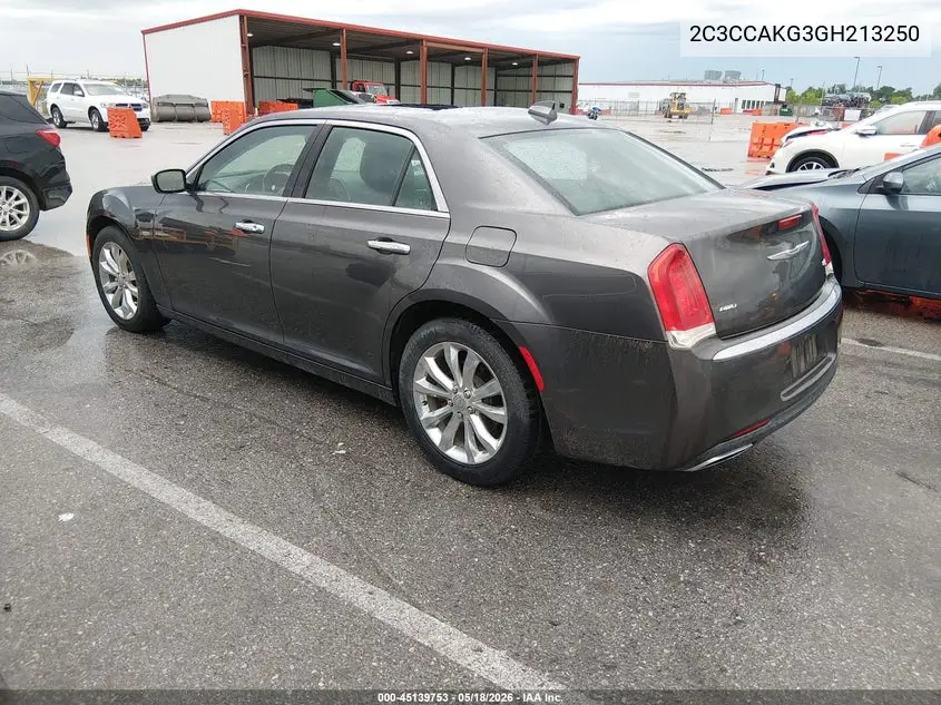 2016 Chrysler 300C Awd VIN: 2C3CCAKG3GH213250 Lot: 45139753