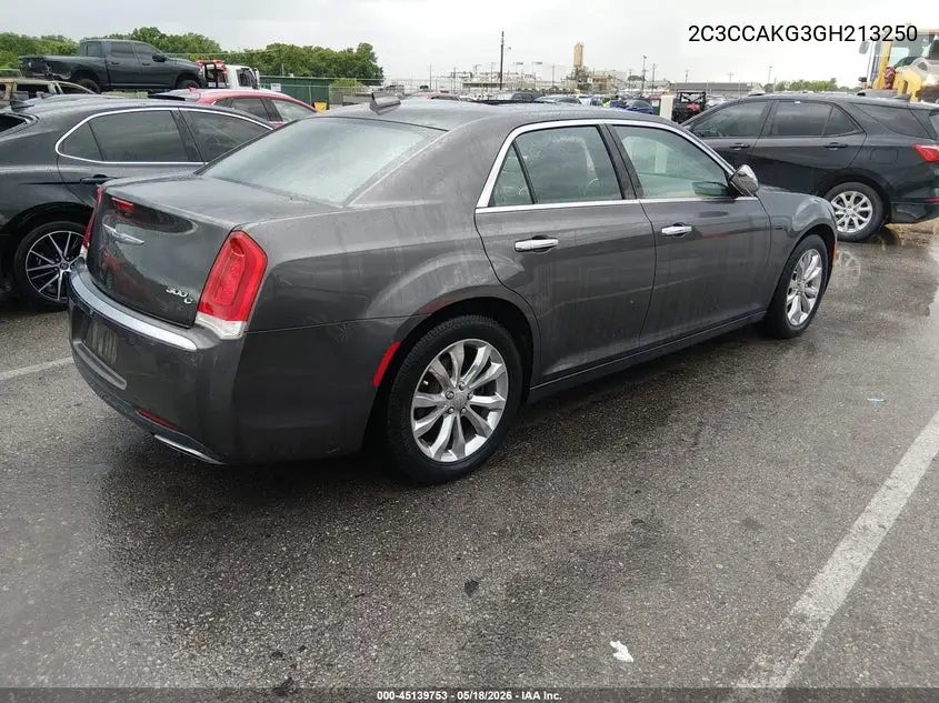 2016 Chrysler 300C Awd VIN: 2C3CCAKG3GH213250 Lot: 45139753