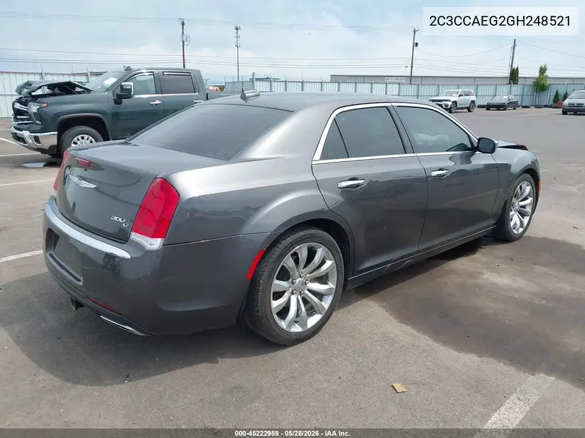 2016 Chrysler 300C VIN: 2C3CCAEG2GH248521 Lot: 45222959