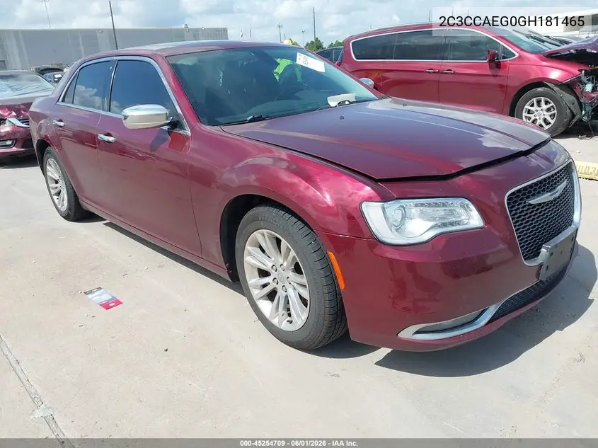 2016 Chrysler 300C VIN: 2C3CCAEG0GH181465 Lot: 45254709