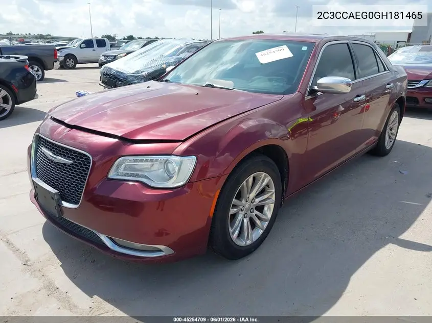 2016 Chrysler 300C VIN: 2C3CCAEG0GH181465 Lot: 45254709