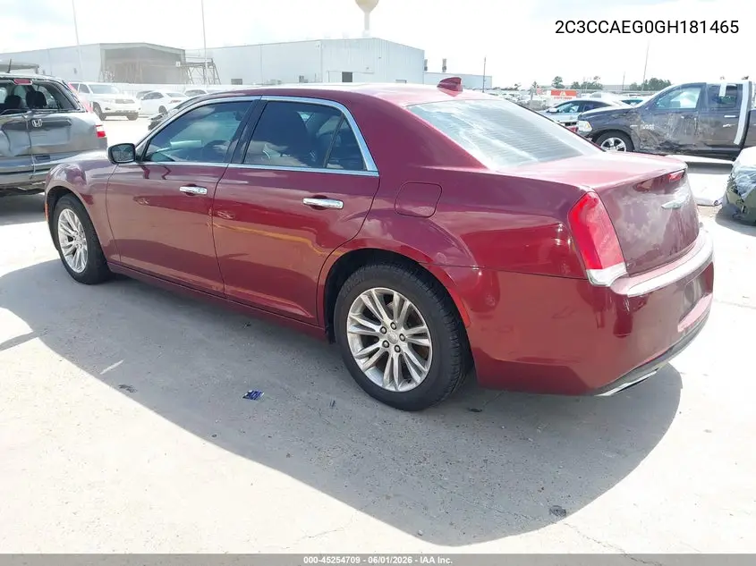2016 Chrysler 300C VIN: 2C3CCAEG0GH181465 Lot: 45254709