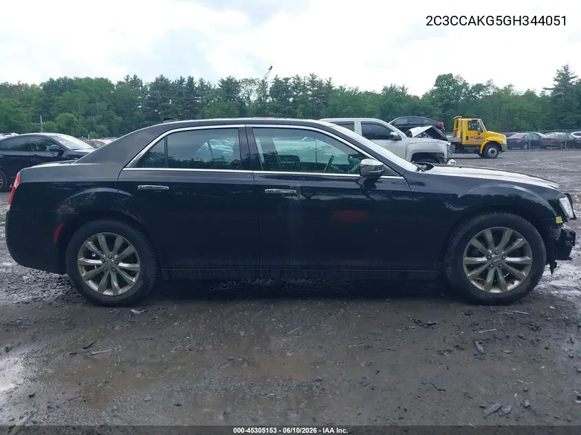 2016 Chrysler 300C Awd VIN: 2C3CCAKG5GH344051 Lot: 45305153
