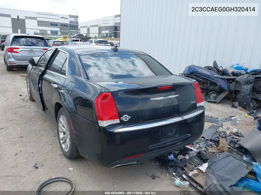 2016 Chrysler 300C VIN: 2C3CCAEG0GH320414 Lot: 45343963