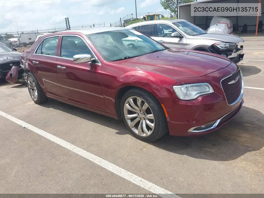 2016 Chrysler 300C VIN: 2C3CCAEG9GH135715 Lot: 45349577