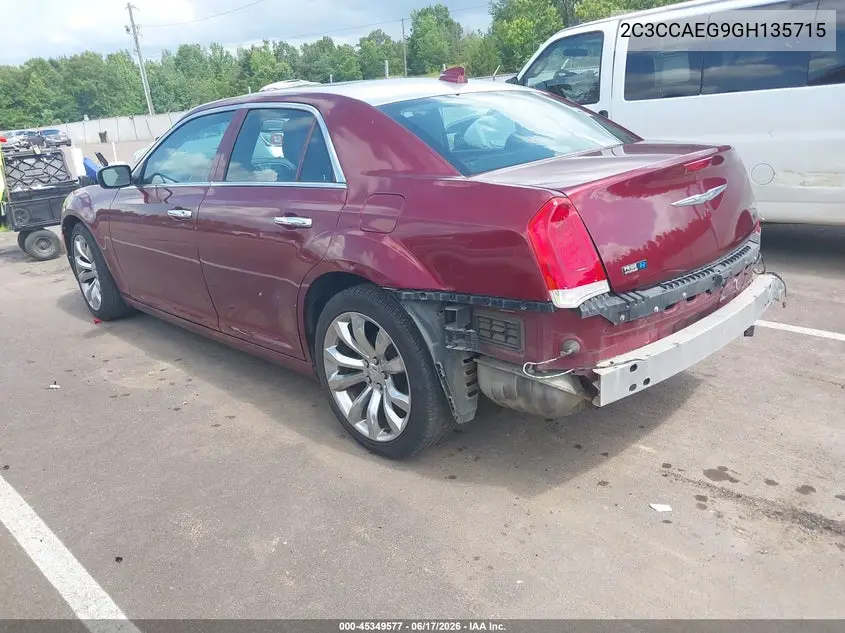 2016 Chrysler 300C VIN: 2C3CCAEG9GH135715 Lot: 45349577