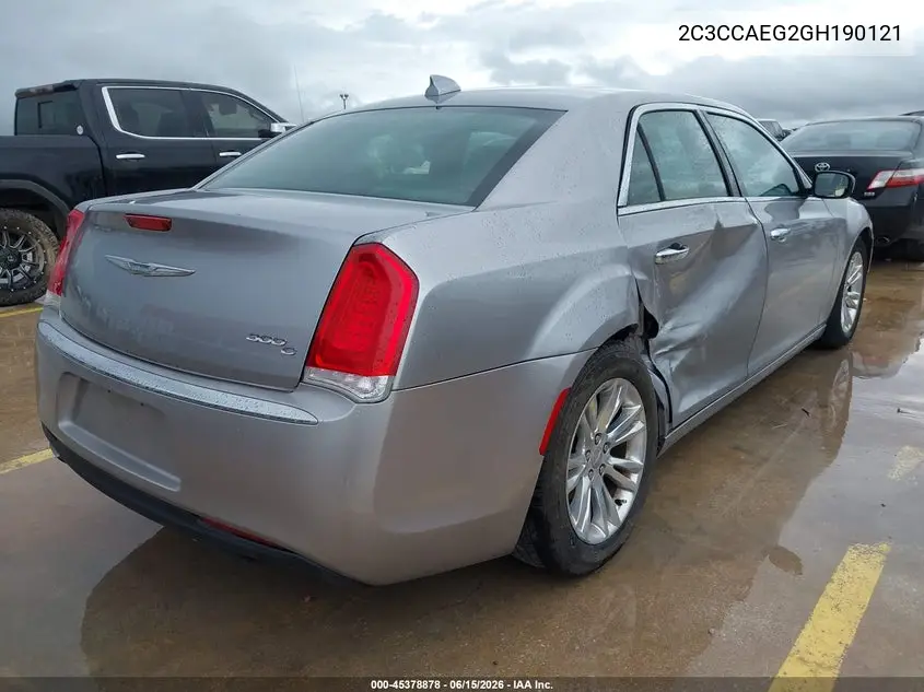 2016 Chrysler 300C VIN: 2C3CCAEG2GH190121 Lot: 45378878