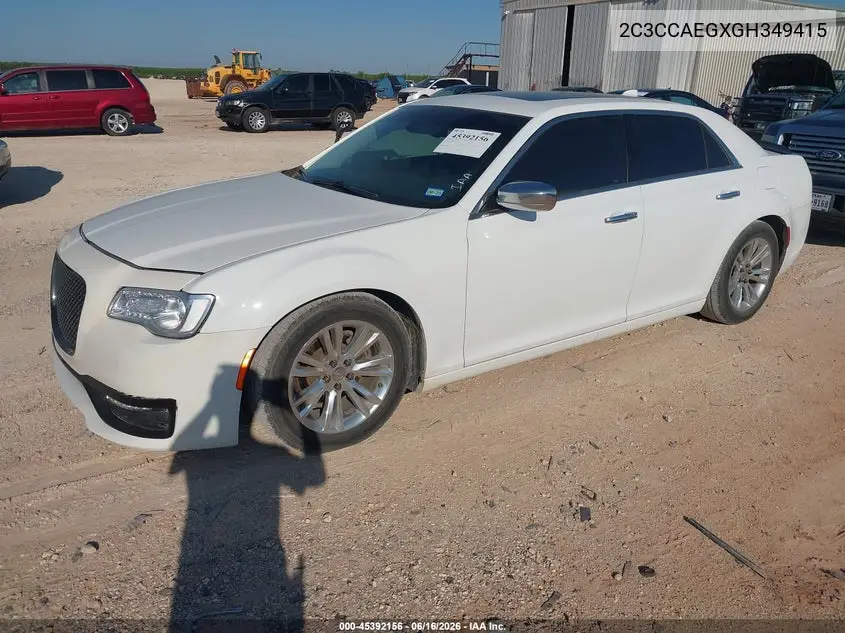 2016 Chrysler 300C VIN: 2C3CCAEGXGH349415 Lot: 45392156