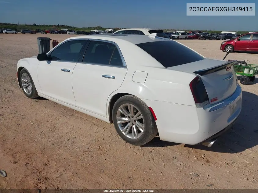 2016 Chrysler 300C VIN: 2C3CCAEGXGH349415 Lot: 45392156