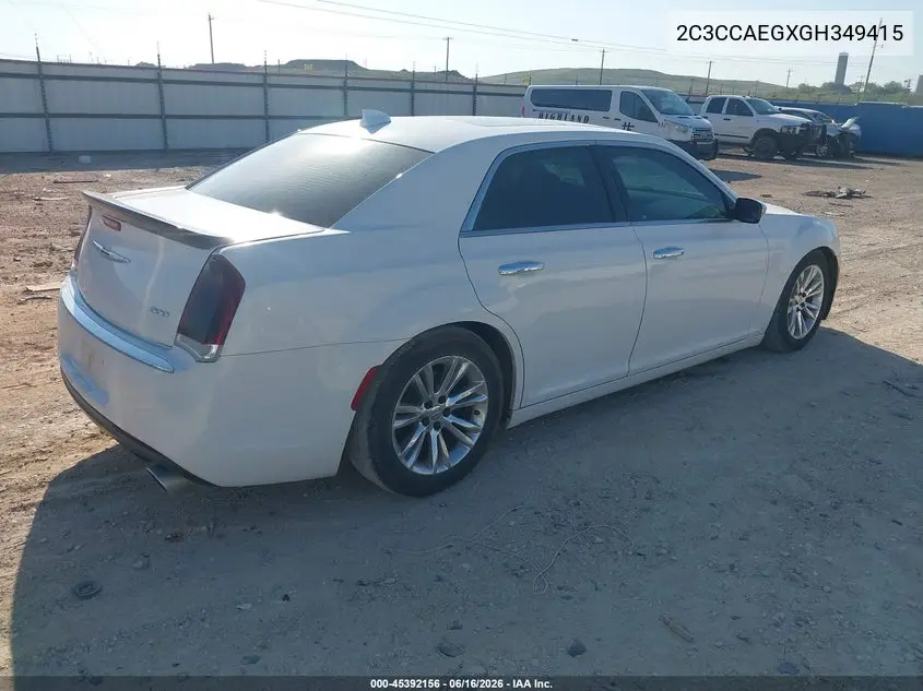 2016 Chrysler 300C VIN: 2C3CCAEGXGH349415 Lot: 45392156