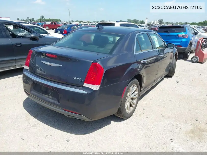 2016 Chrysler 300C VIN: 2C3CCAEG7GH212100 Lot: 45402498