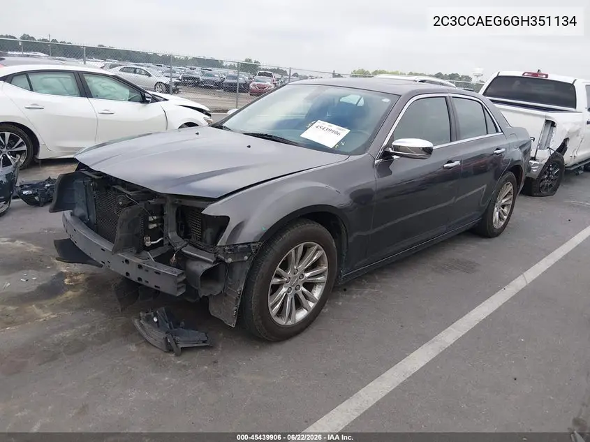 2016 Chrysler 300C VIN: 2C3CCAEG6GH351134 Lot: 45439906