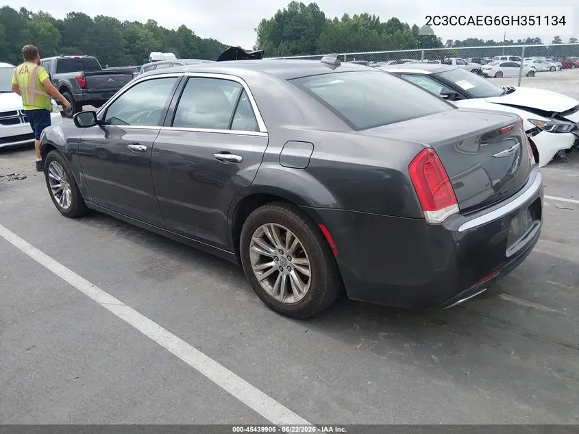 2016 Chrysler 300C VIN: 2C3CCAEG6GH351134 Lot: 45439906