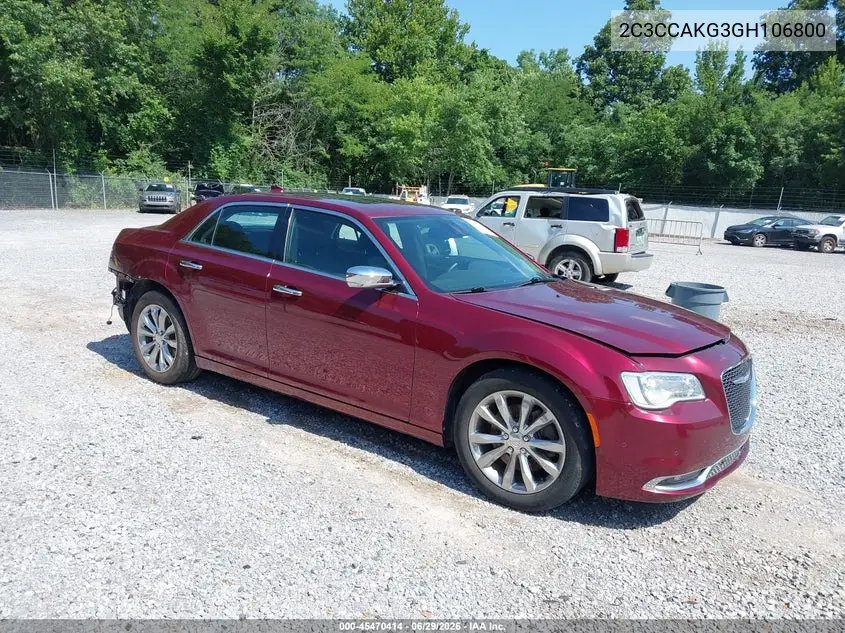 2016 Chrysler 300C Awd VIN: 2C3CCAKG3GH106800 Lot: 45470414