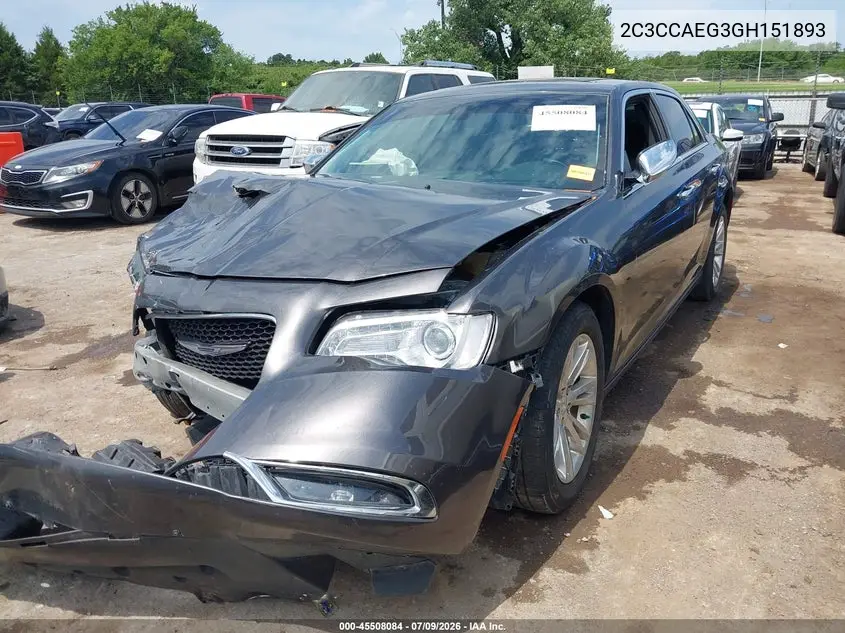 2016 Chrysler 300C VIN: 2C3CCAEG3GH151893 Lot: 45508084
