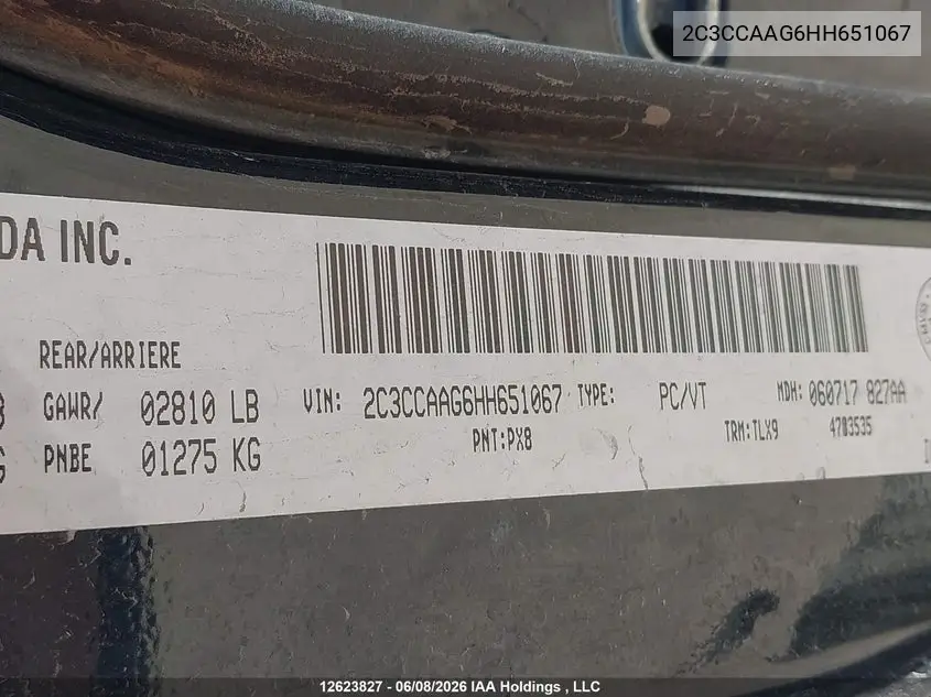 2017 Chrysler 300C VIN: 2C3CCAAG6HH651067 Lot: 12623827