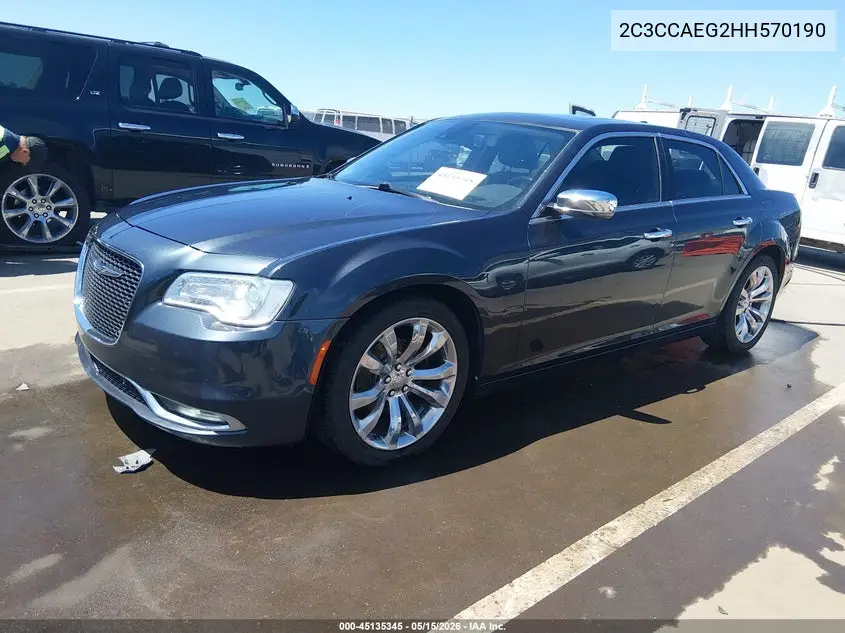 2017 Chrysler 300C VIN: 2C3CCAEG2HH570190 Lot: 45135345