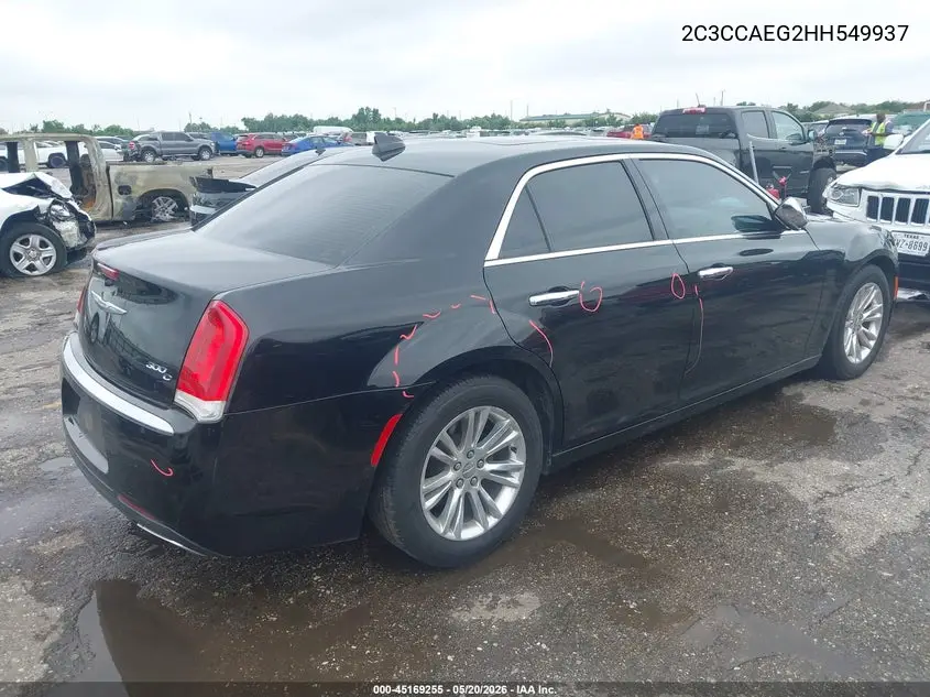 2017 Chrysler 300C VIN: 2C3CCAEG2HH549937 Lot: 45169255