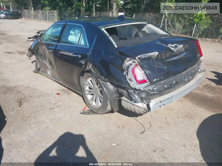 2017 Chrysler 300C VIN: 2C3CCAEG3HH549848 Lot: 45292675