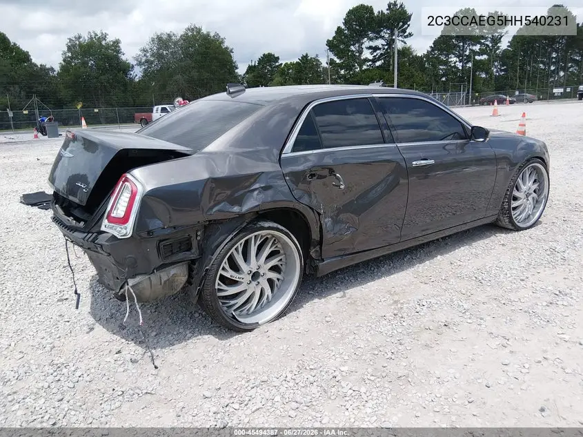 2017 Chrysler 300C VIN: 2C3CCAEG5HH540231 Lot: 45494387